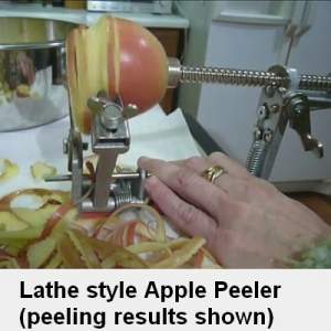 apple peeler - lathe style
