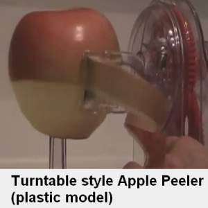 apple peeler - turntable style - plastic
