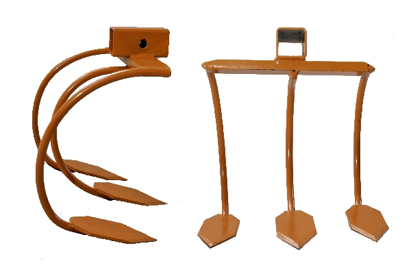 Cultivator tines or teeth attachment for garden wheel hoe