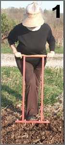 Push broadfork down into the soil