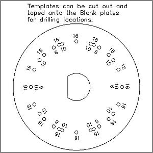Paper drilling template for Hoss seed plates