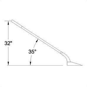 Trench cleanout shovel lift and angle