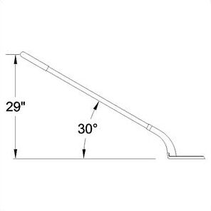 Trenching shovel lift and angle