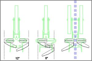 Options for arranging the weeding sweeps